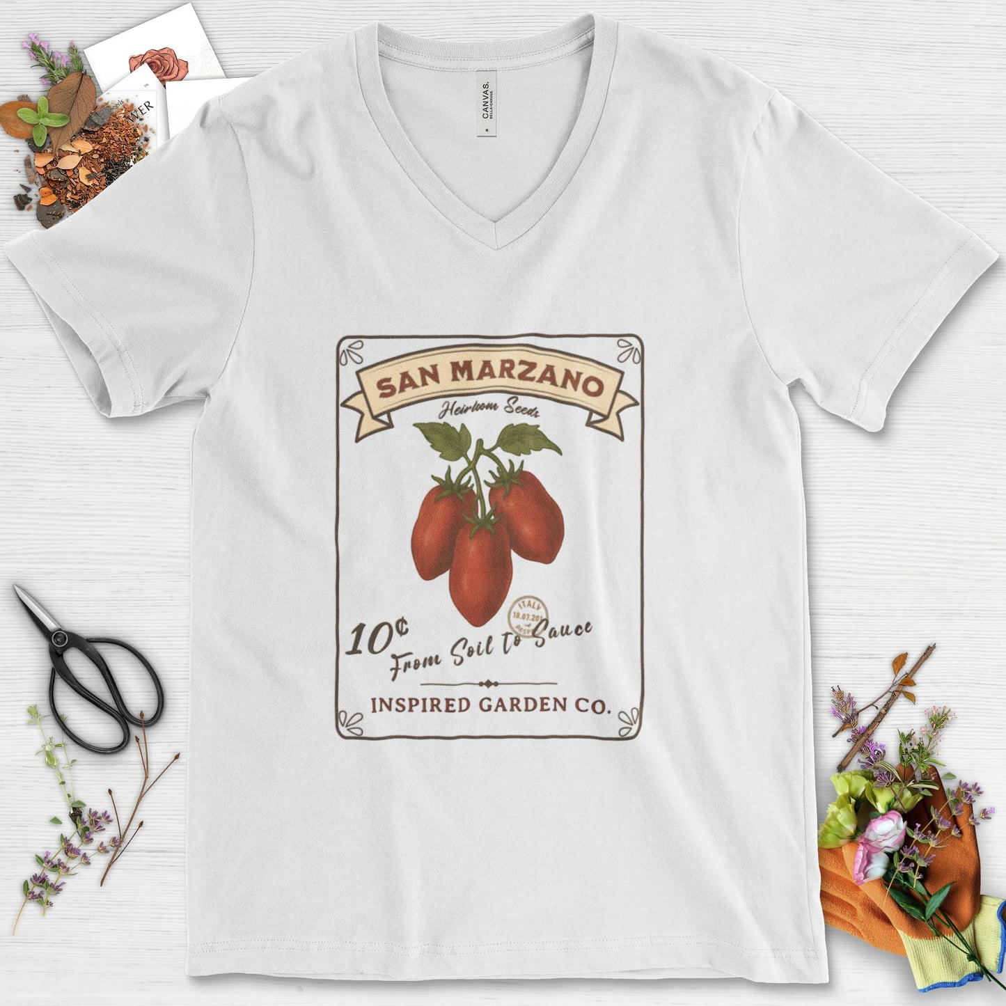 Soil to Sauce V-Neck V-Neck / S / White Essential V-necks