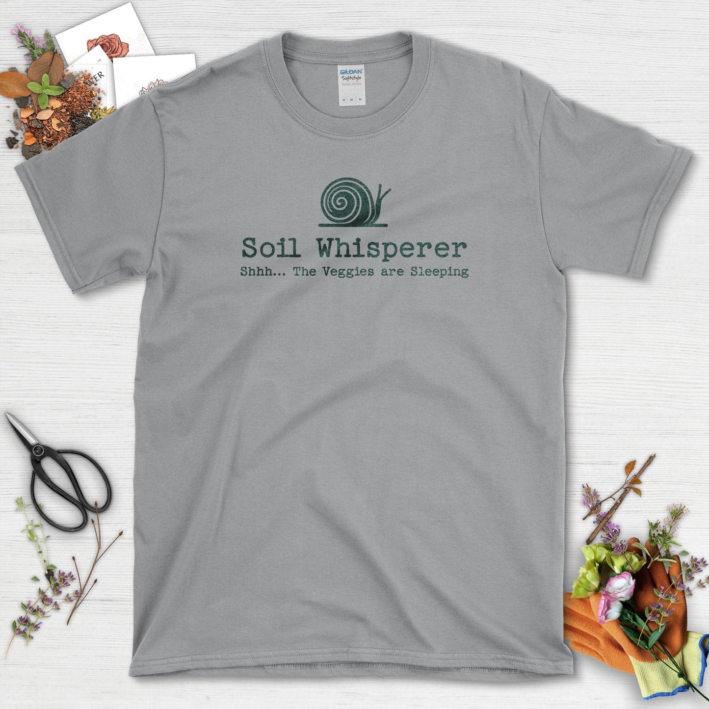 Soil Whisperer Shhh The Veggies are Sleeping T-Shirts Sport Grey / S T-Shirt