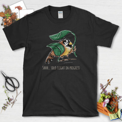 Solo Flight In Progress T-Shirt T-Shirts / S / Black Physical Item
