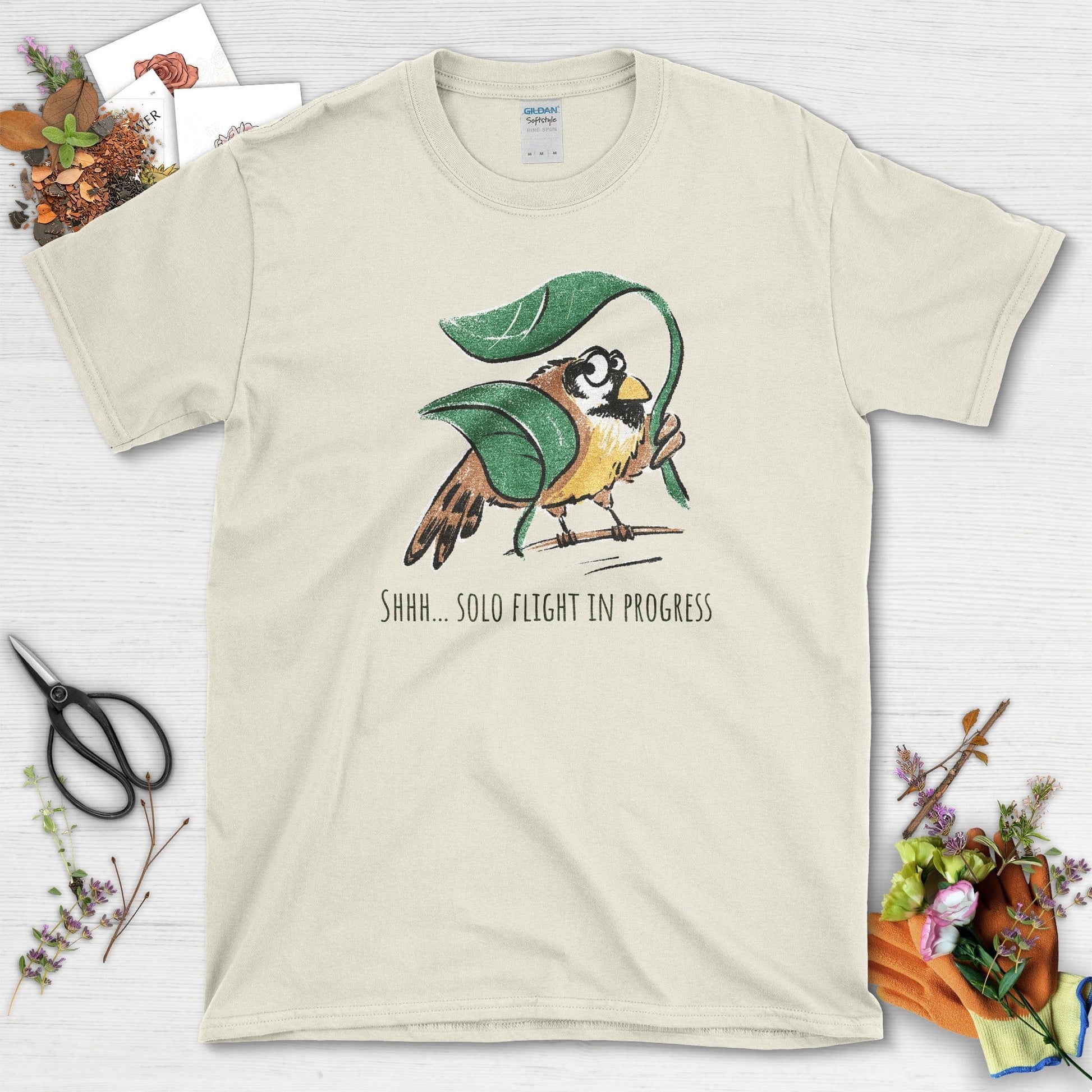 Solo Flight In Progress T-Shirt T-Shirts / S / Natural Physical Item