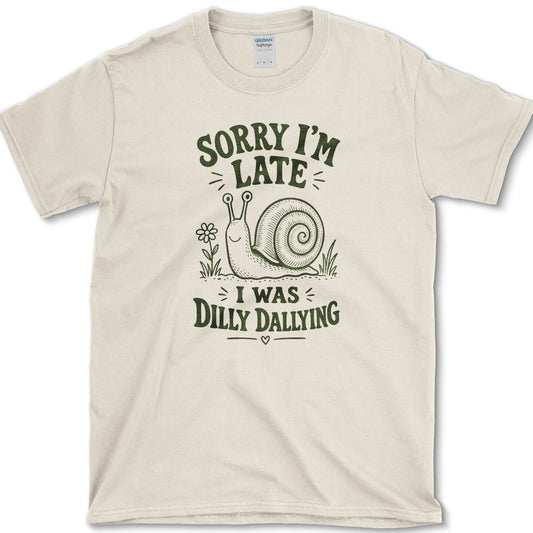 Sorry I'm Late T-Shirt Natural / S Essential Tees