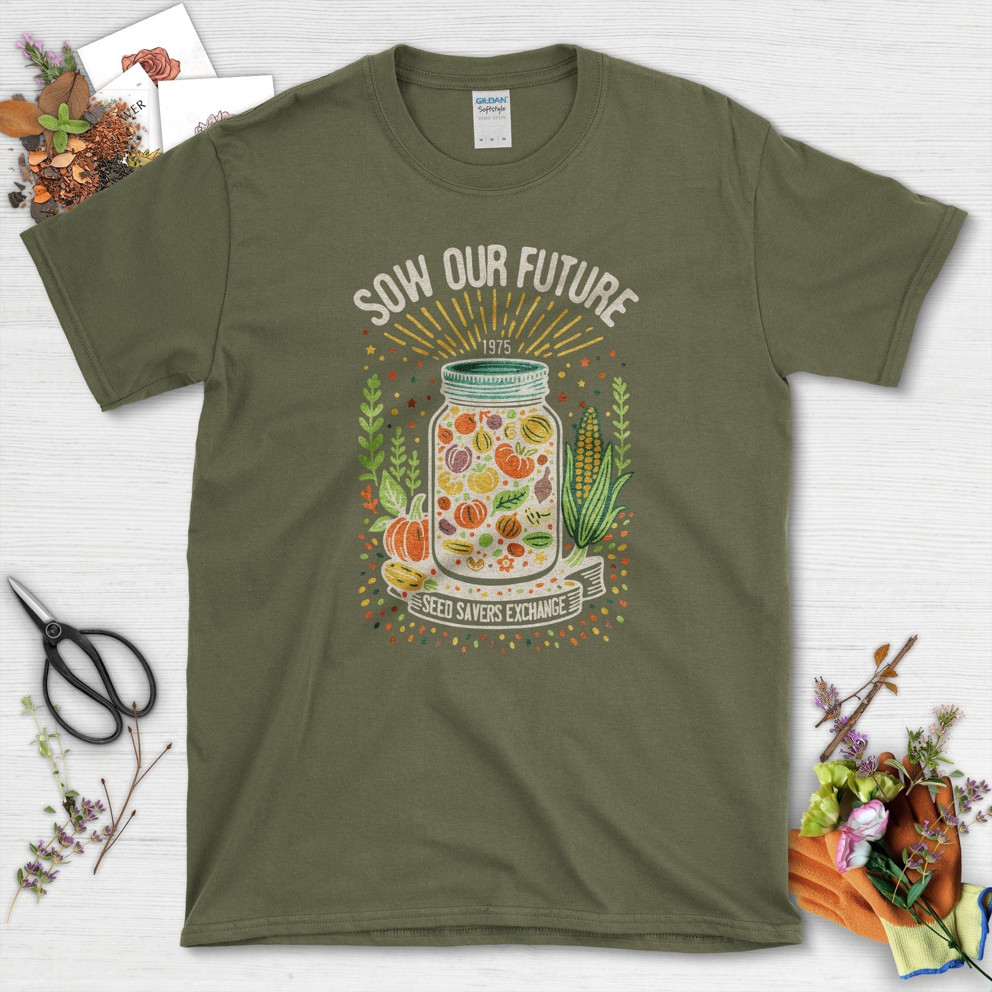 Sow Our Future T-Shirt T-Shirts / S / Military Green Physical Item