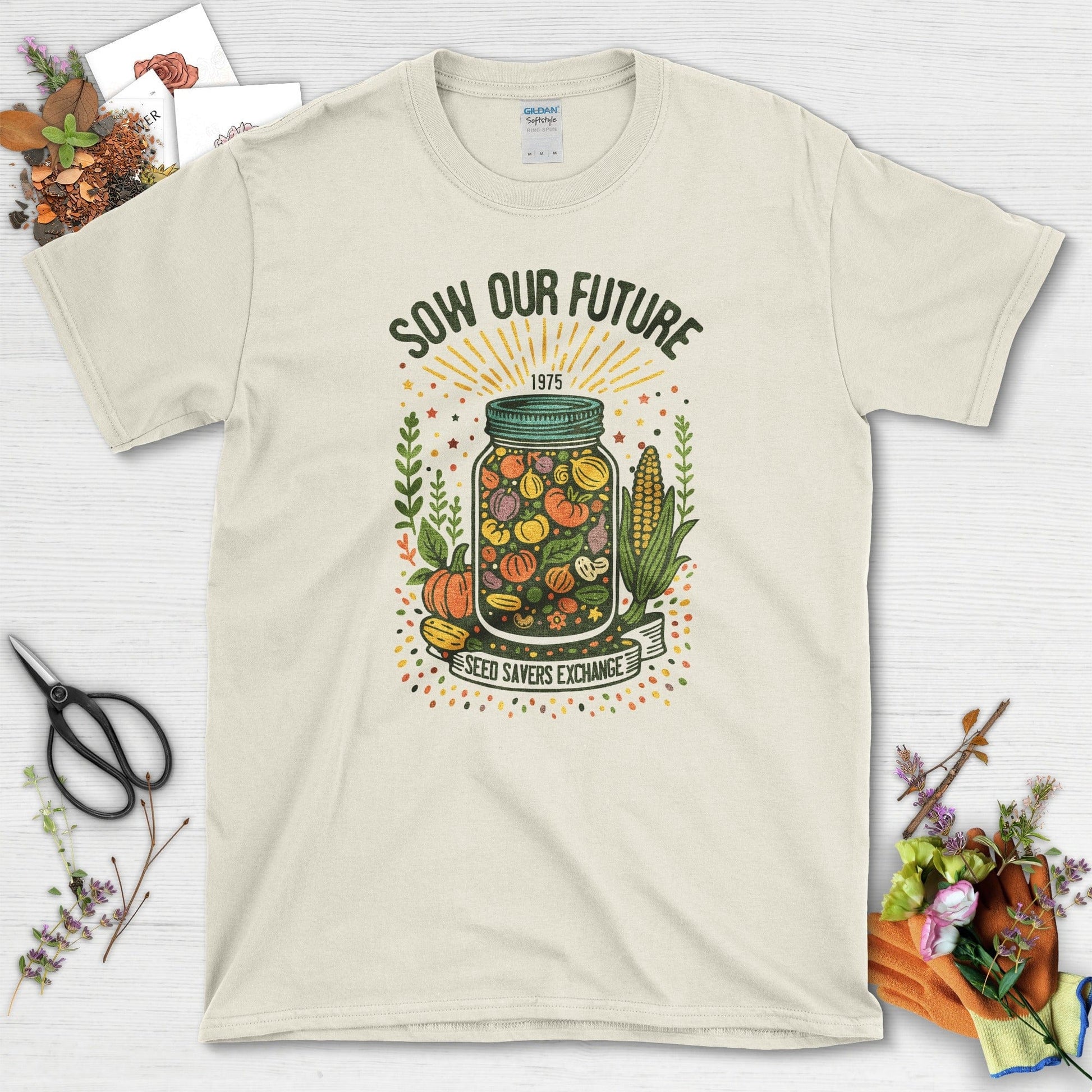 Sow Our Future T-Shirt T-Shirts / S / Natural Physical Item
