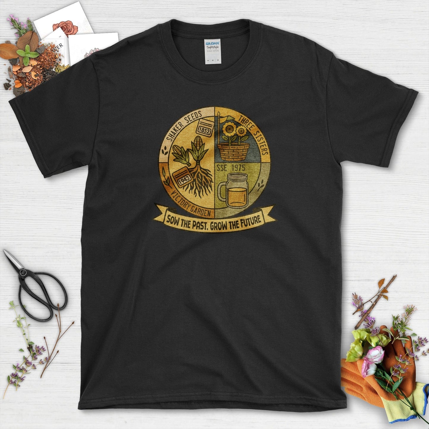 Sow the Past T-Shirt T-Shirts / S / Black Physical Item