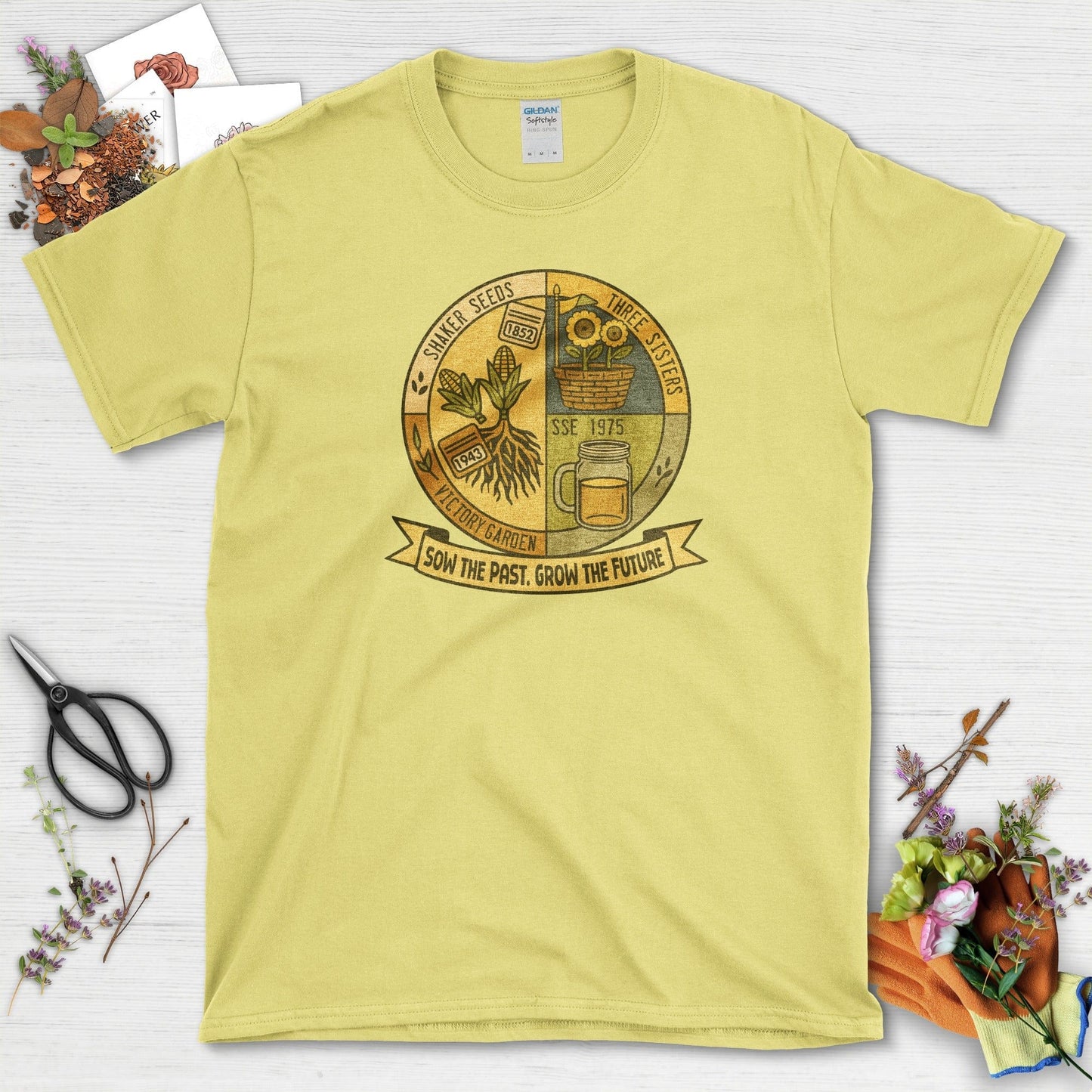 Sow the Past T-Shirt T-Shirts / S / Cornsilk Physical Item