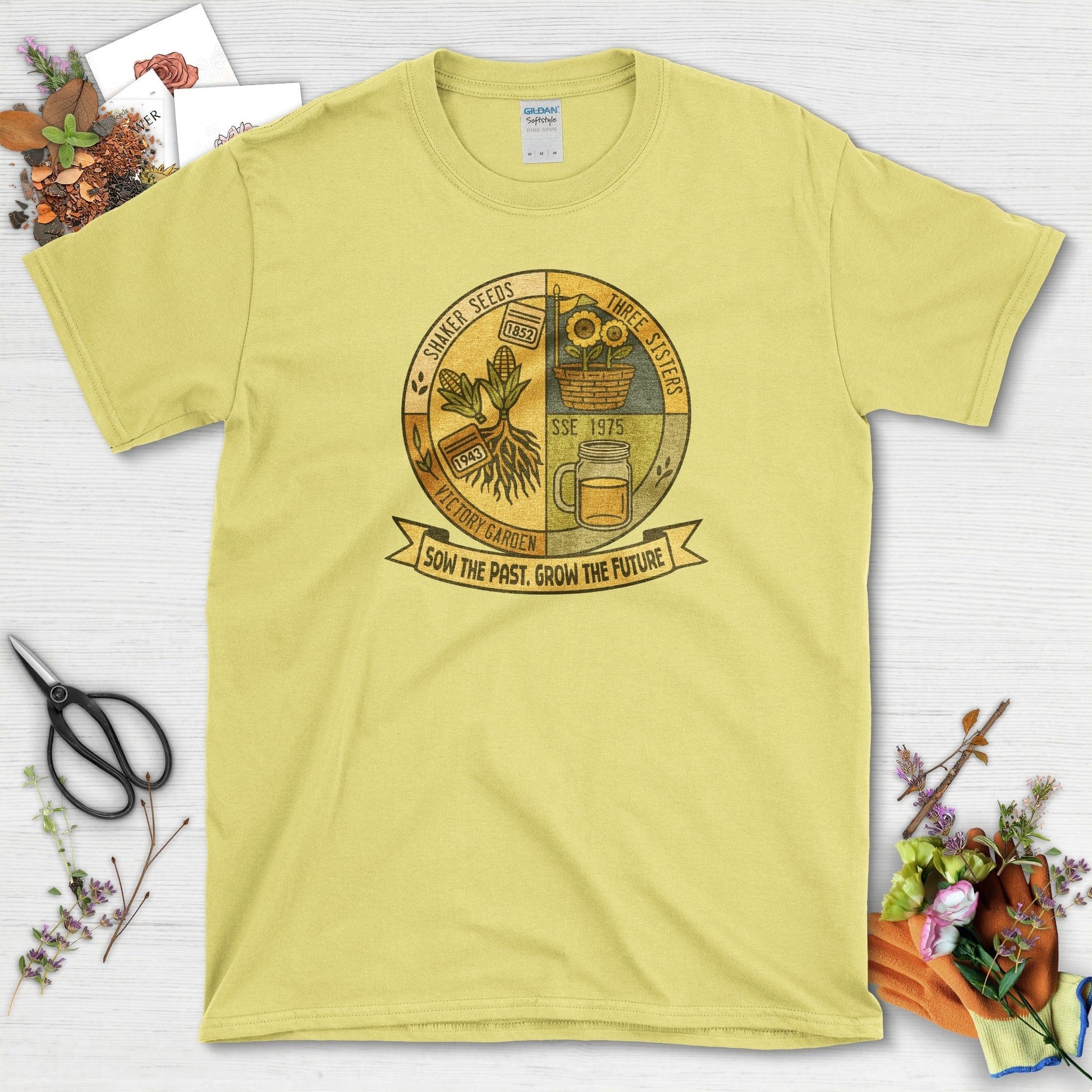 Sow the Past T-Shirt T-Shirts / S / Cornsilk Physical Item