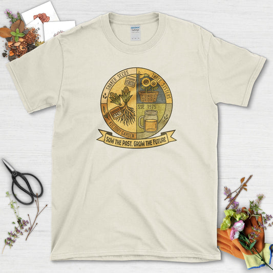 Sow the Past T-Shirt T-Shirts / S / Natural Physical Item