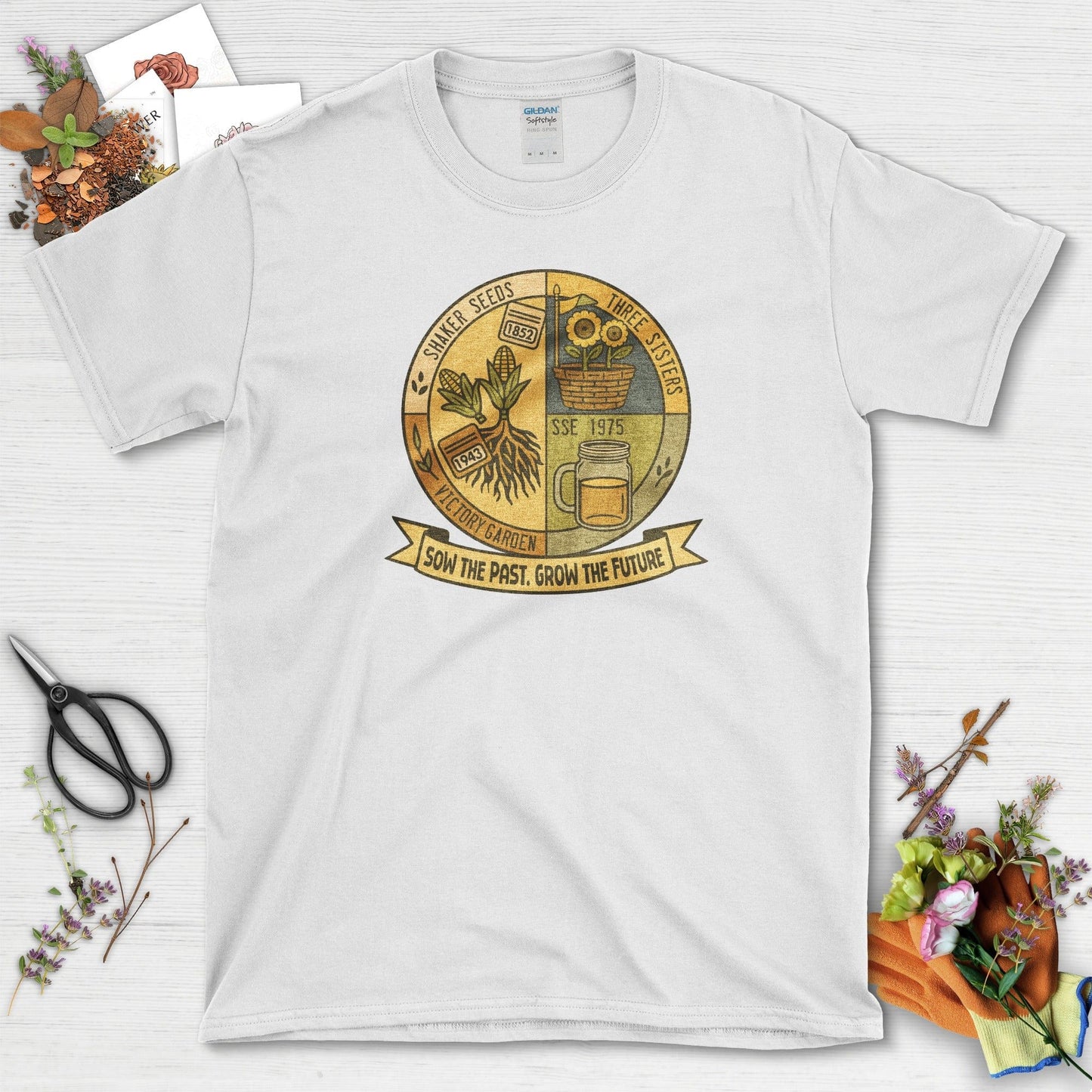 Sow the Past T-Shirt T-Shirts / S / White Physical Item