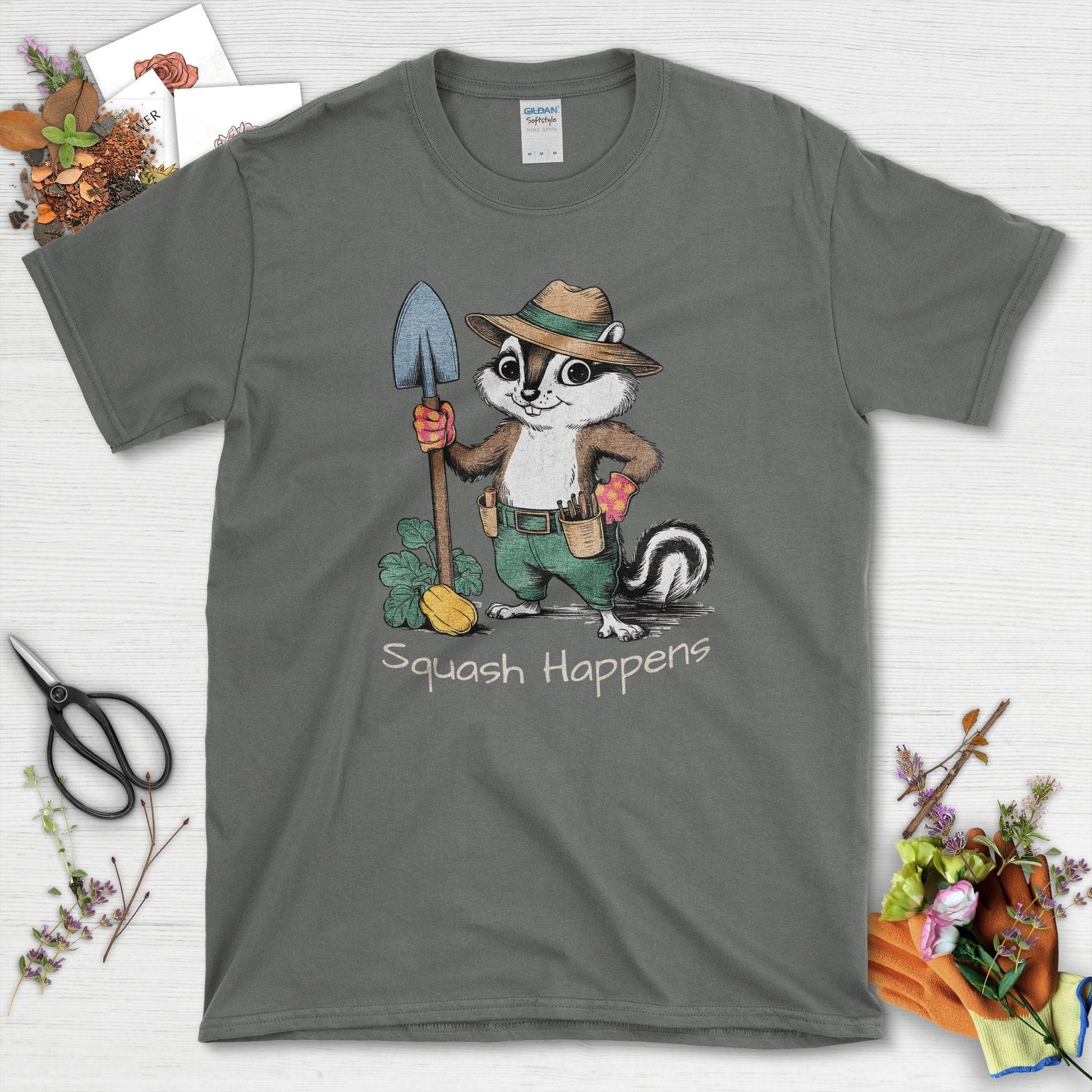 Squash Happens T-Shirt T-Shirts / S / Charcoal Physical Item