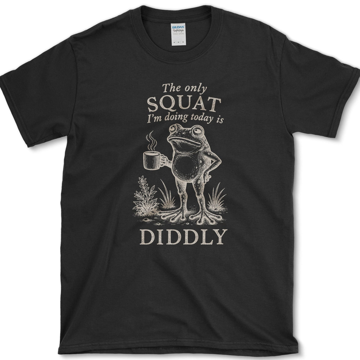 Squat Diddly T-Shirt S / Black Essential Tees