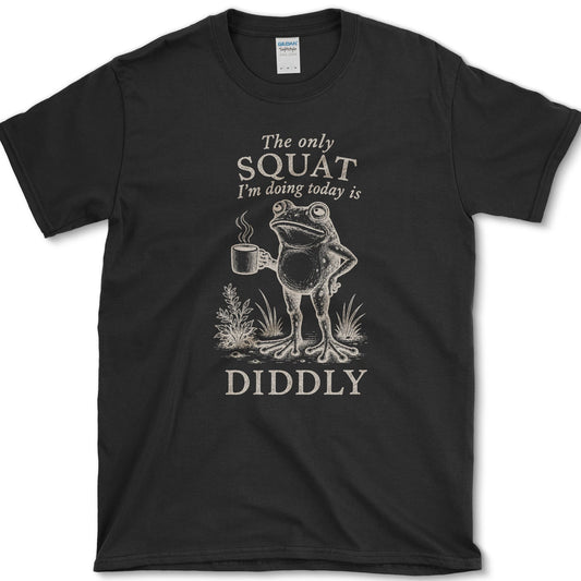 Squat Diddly T-Shirt S / Black Essential Tees