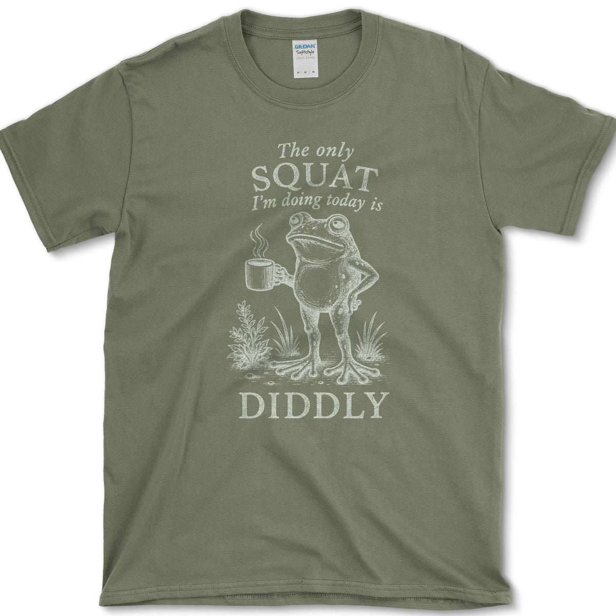 Squat Diddly T-Shirt S / Military Green Essential Tees