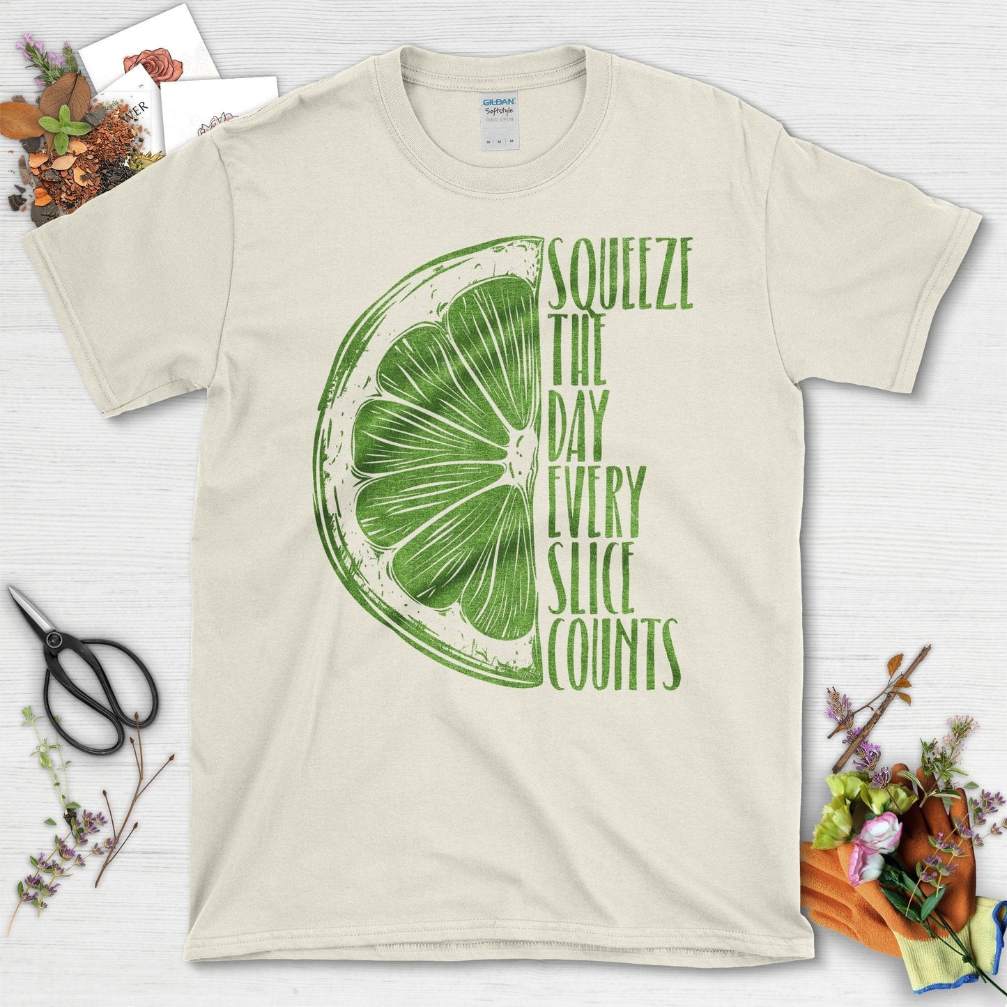 Squeeze the Day Every Slice Counts T-Shirt Natural / S T-Shirt