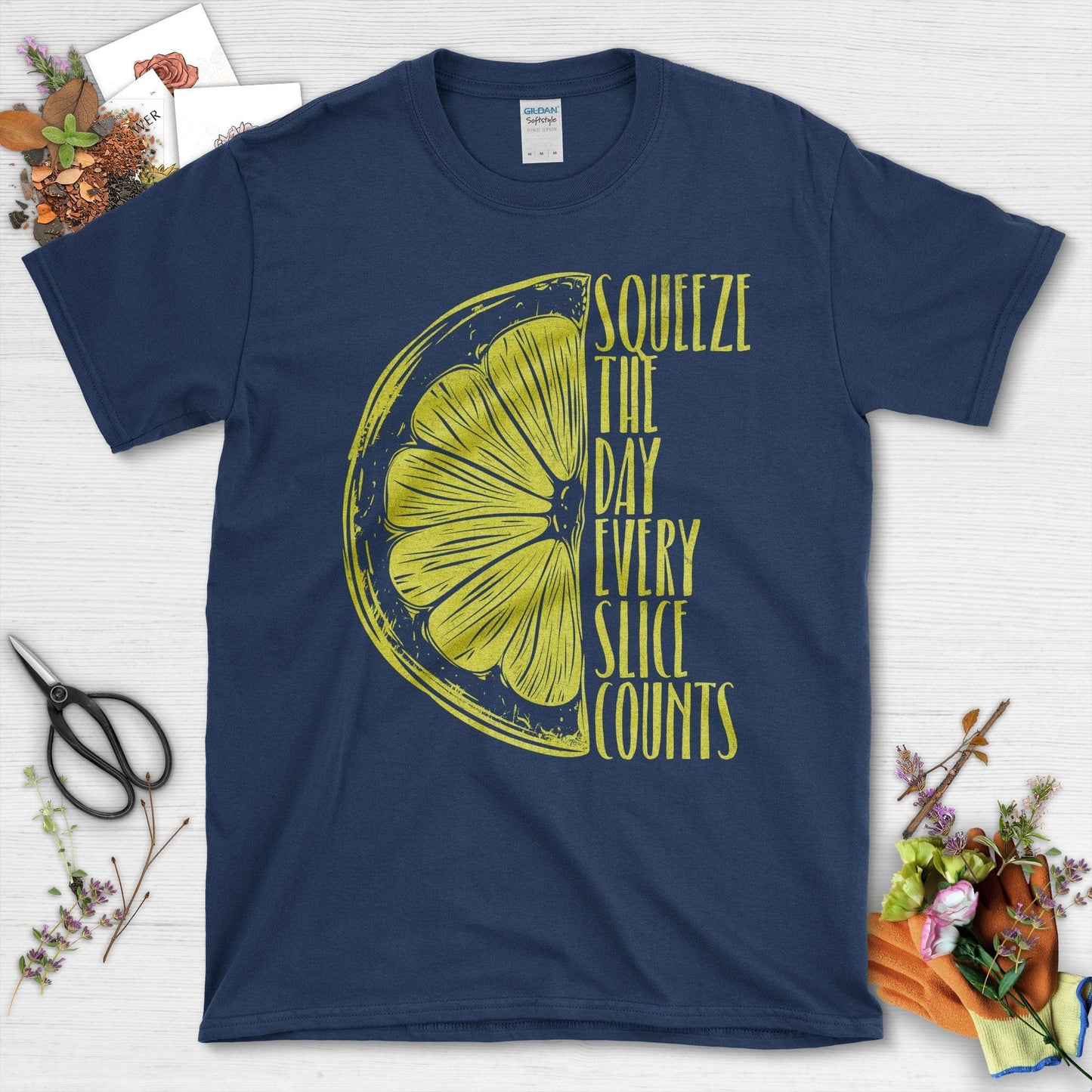 Squeeze the Day Every Slice Counts T-Shirt Navy / S T-Shirt