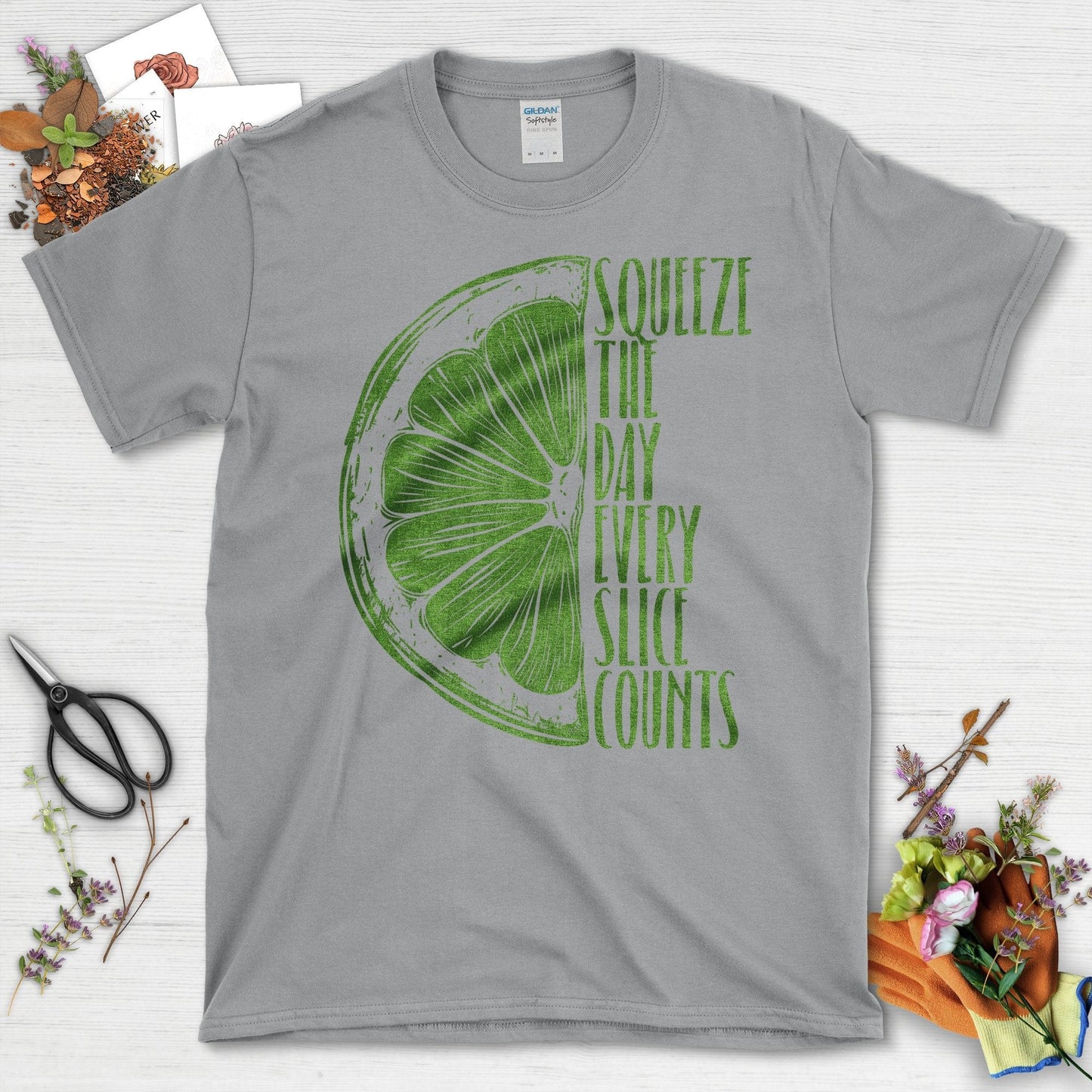 Squeeze the Day Every Slice Counts T-Shirt Sport Grey / S T-Shirt