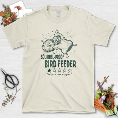 Squirrel Bird Feeder T-Shirt Natural / S T-Shirt