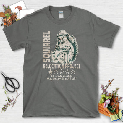 Squirrel Relocation Project T-Shirt Charcoal / S T-Shirt