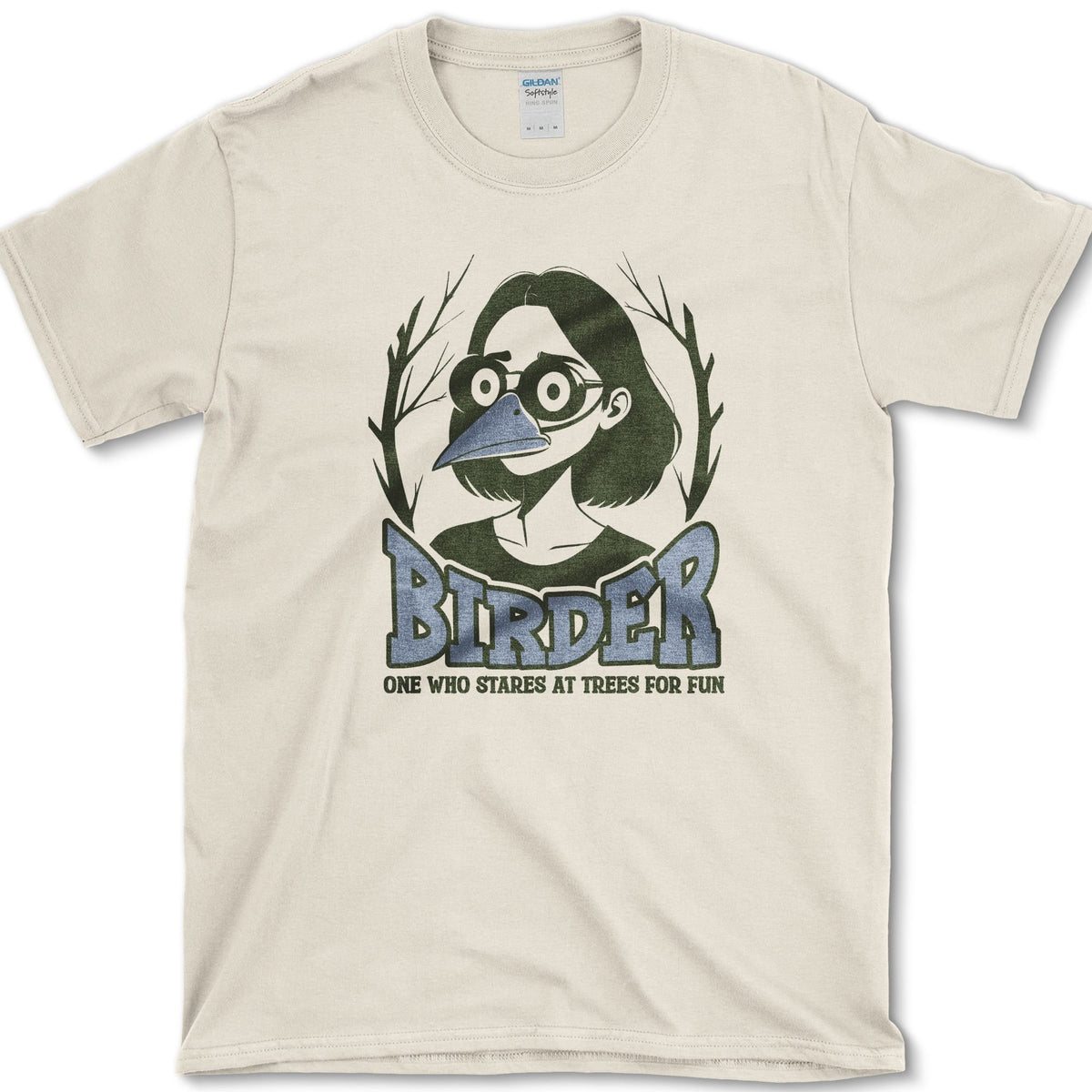 Stares Trees Bird Lover T-Shirt Natural / S Essential Tees