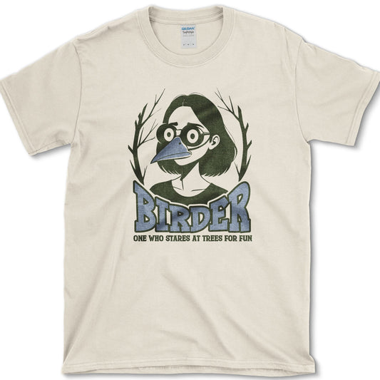 Stares Trees Bird Lover T-Shirt Natural / S Essential Tees