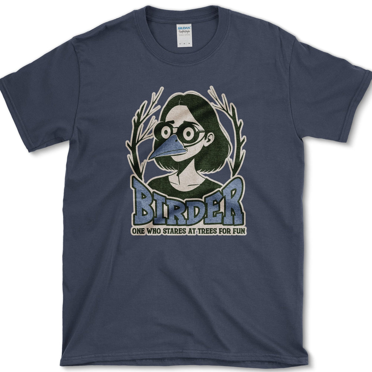 Stares Trees Bird Lover T-Shirt Navy / S Essential Tees