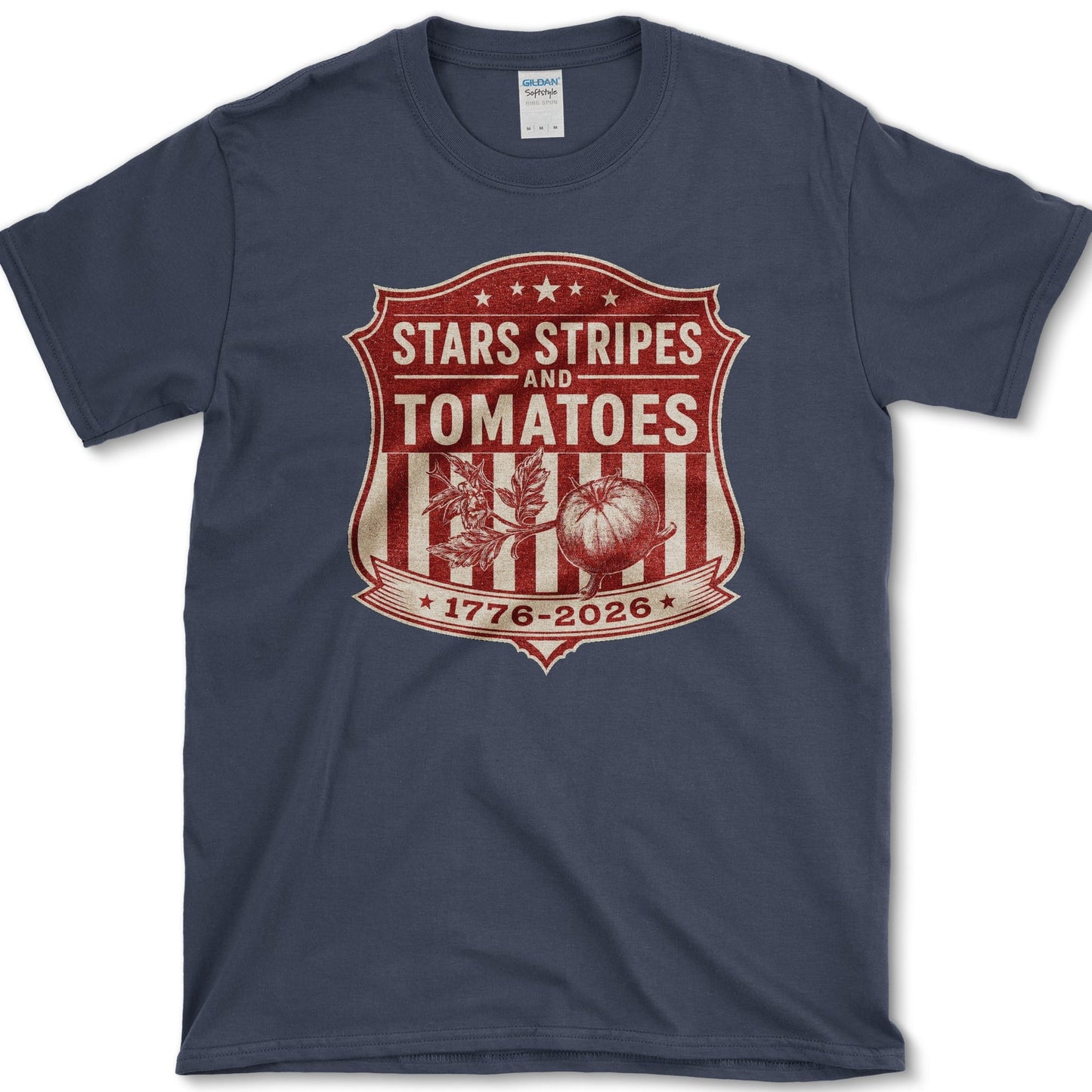 Stars Stripes Tomatoes T-Shirt S / Navy Essential Tees