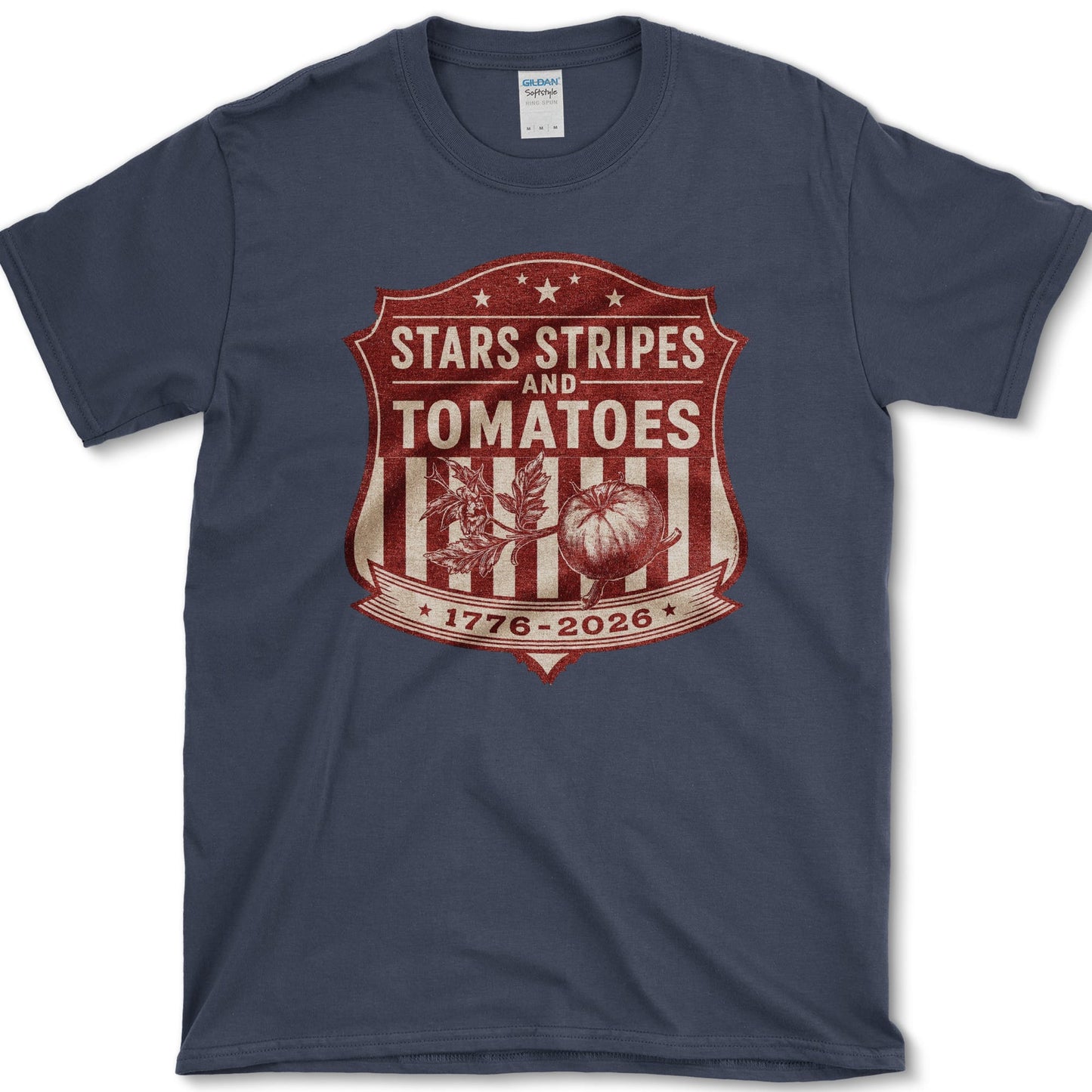 Stars Stripes Tomatoes T-Shirt S / Navy Essential Tees