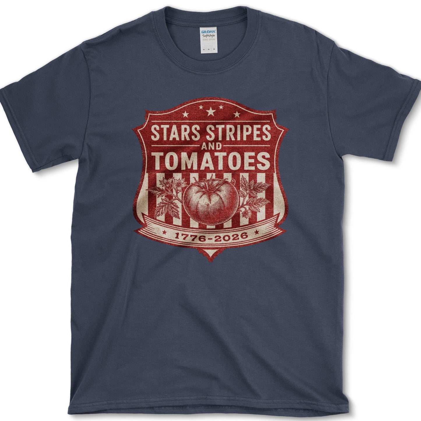 Stars Stripes Tomatoes T-Shirt S / Navy Essential Tees
