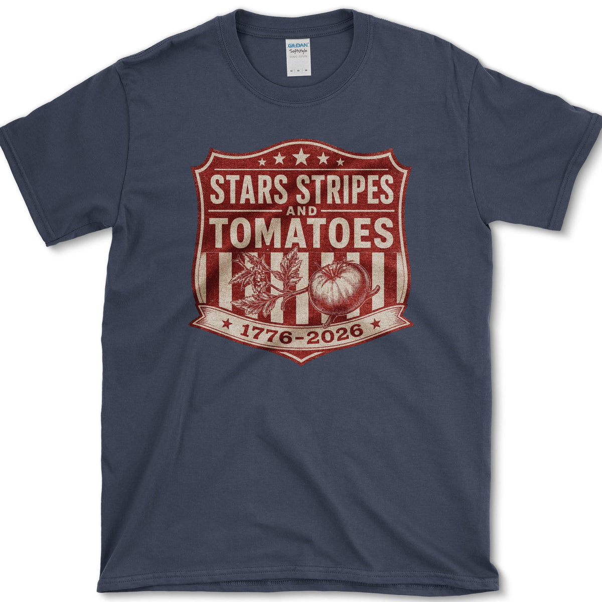 Stars Stripes Tomatoes T-Shirt S / Navy Essential Tees