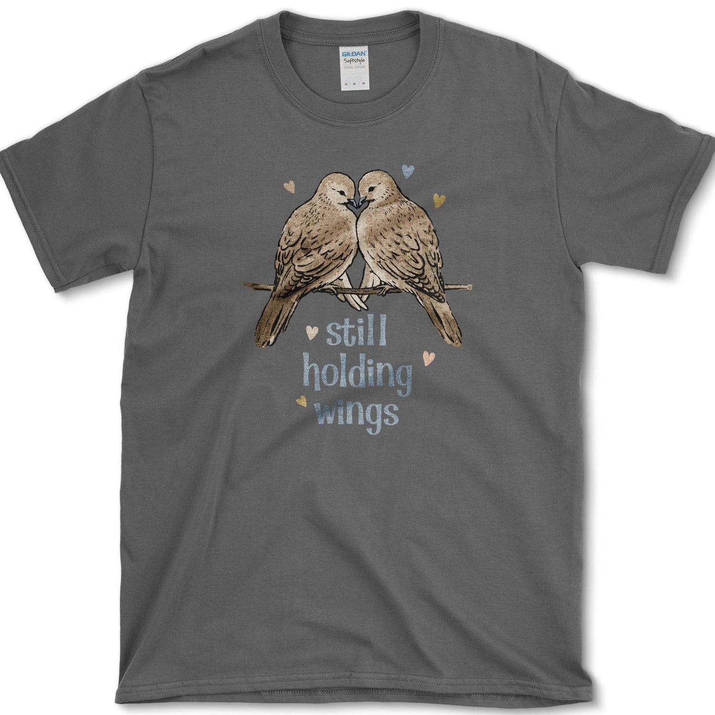 Still Holding Wings T-Shirt Essential Tees / S / Dark Heather Physical Item