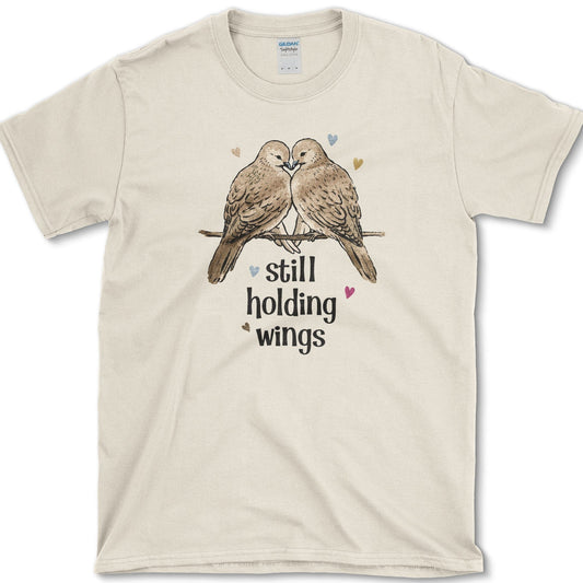 Still Holding Wings T-Shirt Essential Tees / S / Natural Physical Item