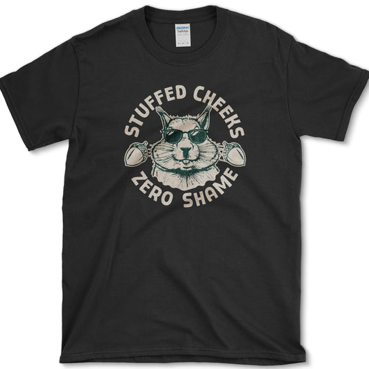 Stuffed Cheeks Zero Shame T-Shirt Black / S Essential Tees