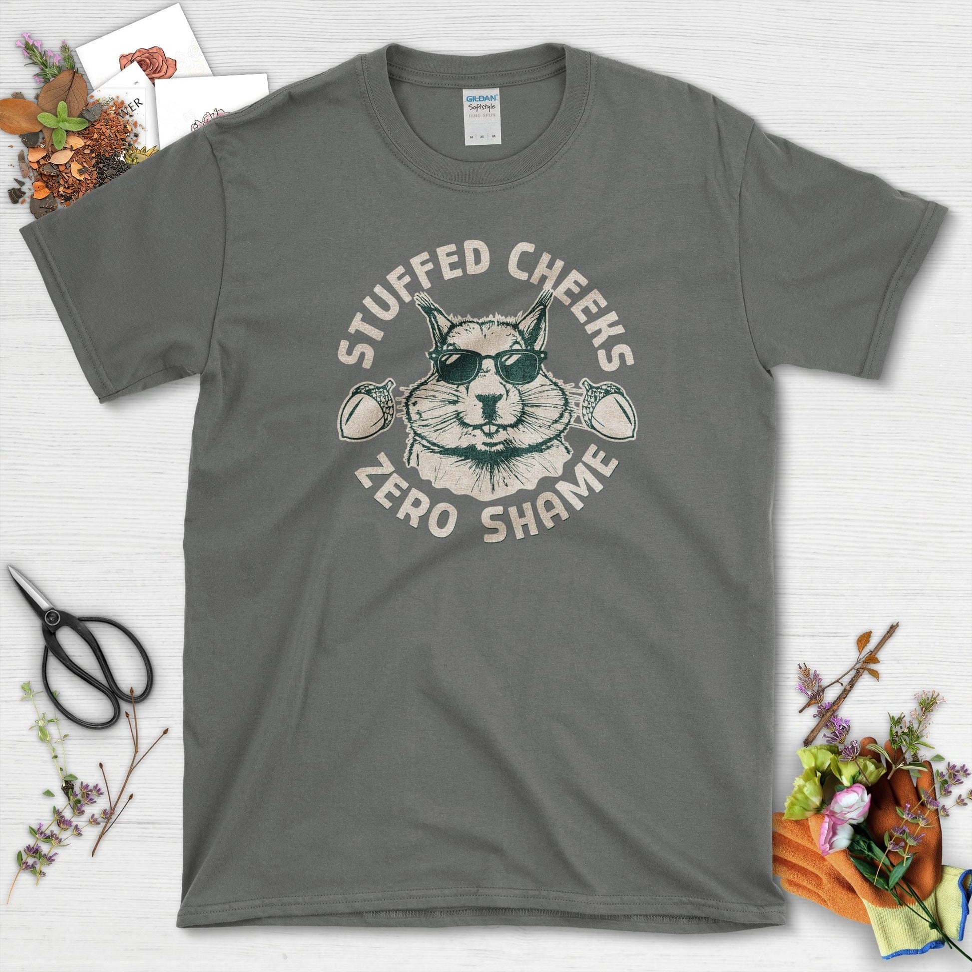 Stuffed Cheeks Zero Shame T-Shirt Charcoal / S T-Shirt