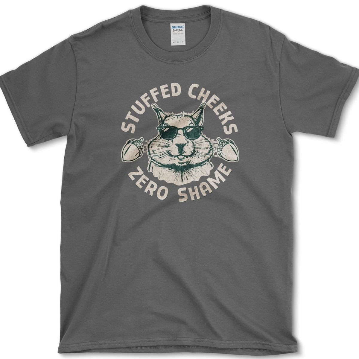 Stuffed Cheeks Zero Shame T-Shirt Dark Heather / S Essential Tees