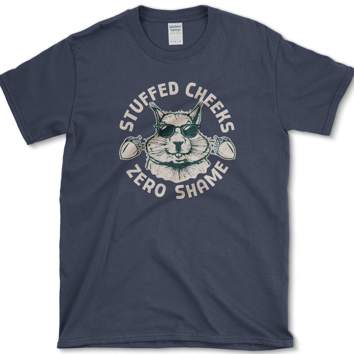 Stuffed Cheeks Zero Shame T-Shirt Navy / S Essential Tees