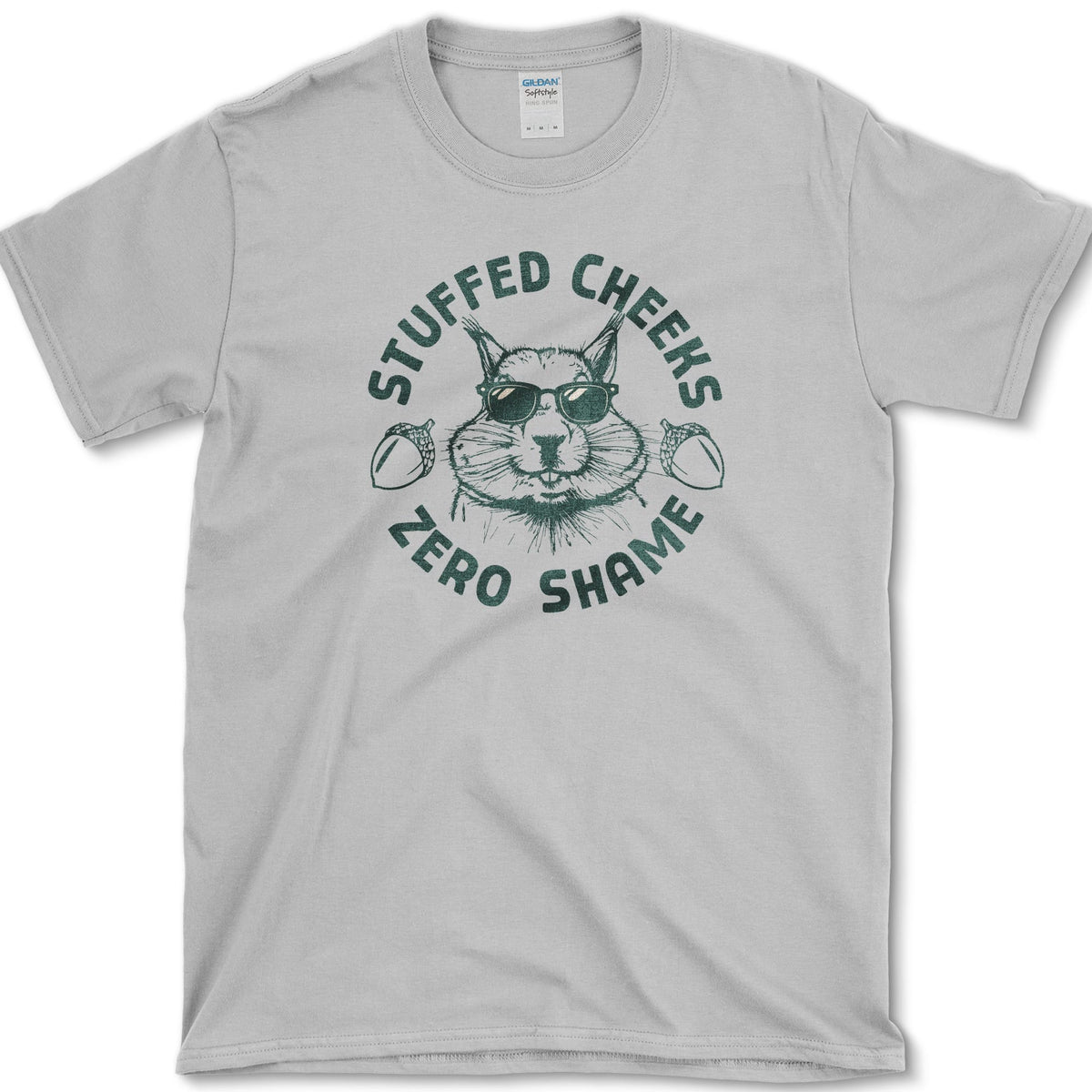 Stuffed Cheeks Zero Shame T-Shirt Sport Grey / S Essential Tees