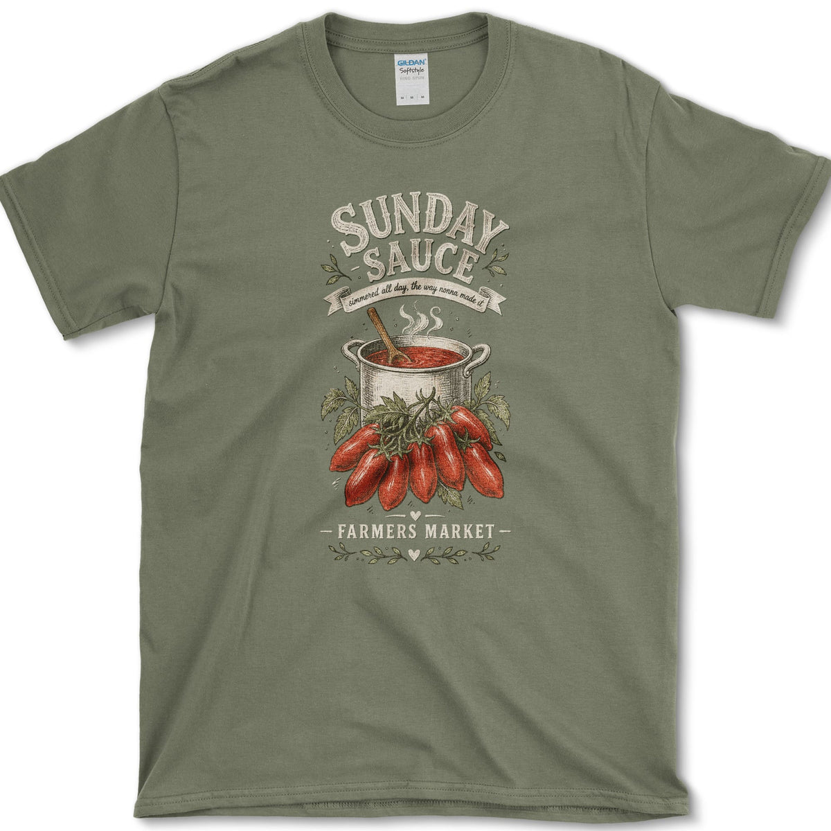 Sunday Sauce T-Shirt S / Military Green Essential Tees