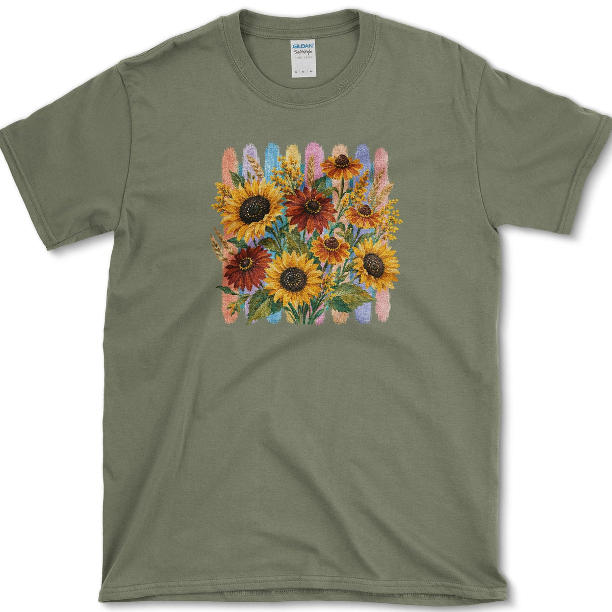 Sunflower Bouquet T-Shirt S / Military Green Essential Tees