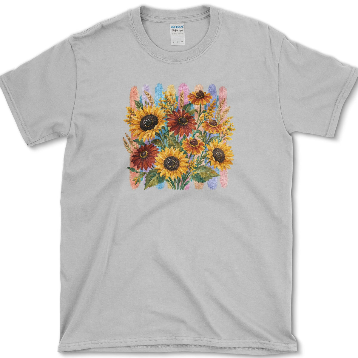 Sunflower Bouquet T-Shirt S / Sport Grey Essential Tees