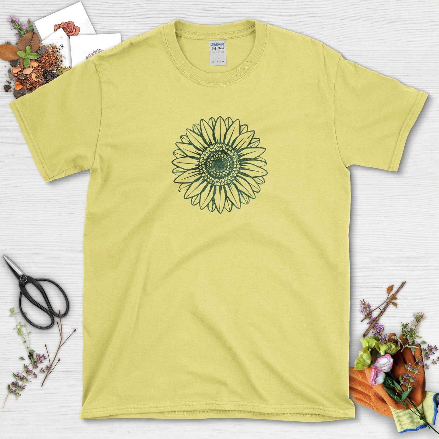 Sunflower Garden-Inspired T-Shirt Cornsilk / S T-Shirt