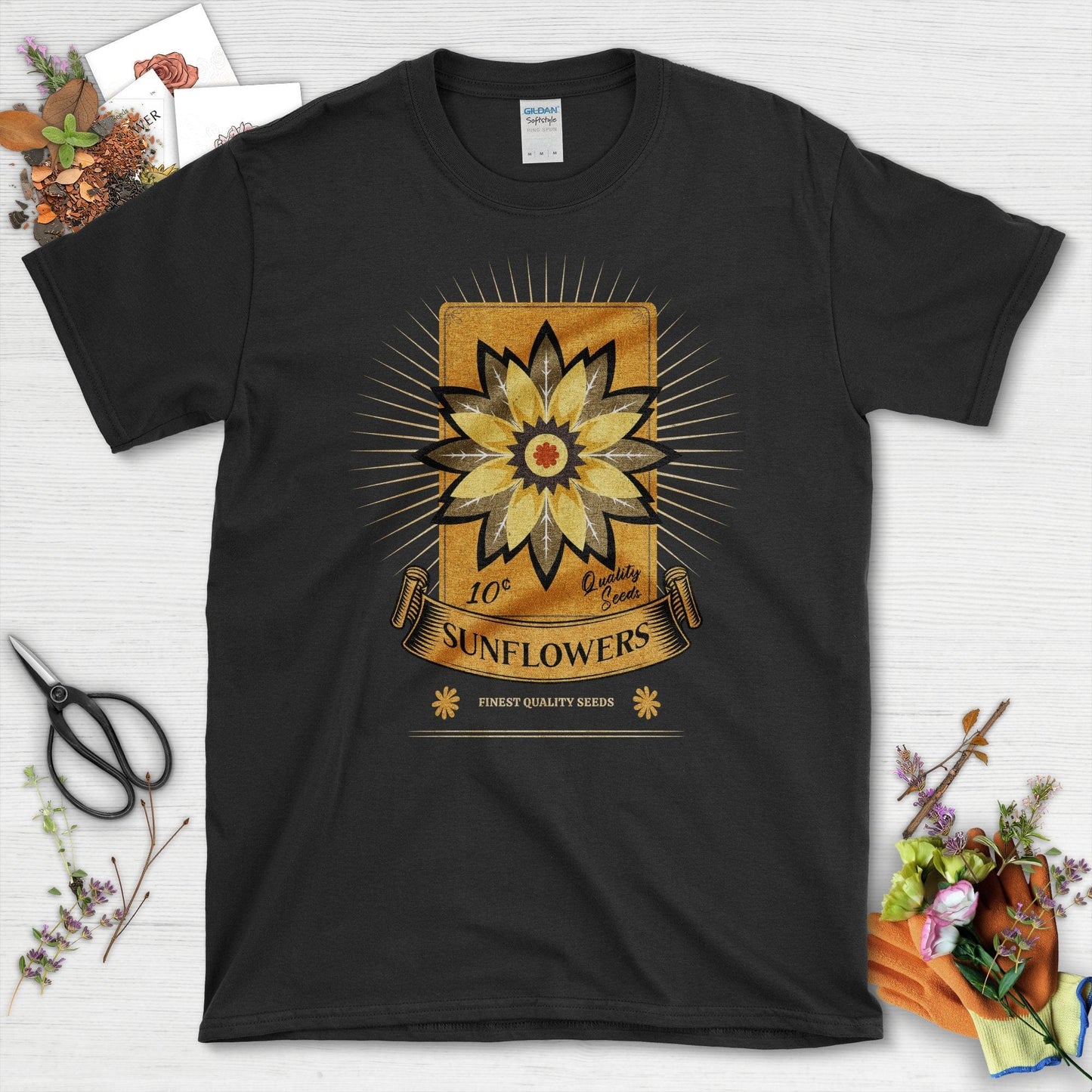 Sunflowers Quality Seeds T-Shirt Black / S T-Shirt