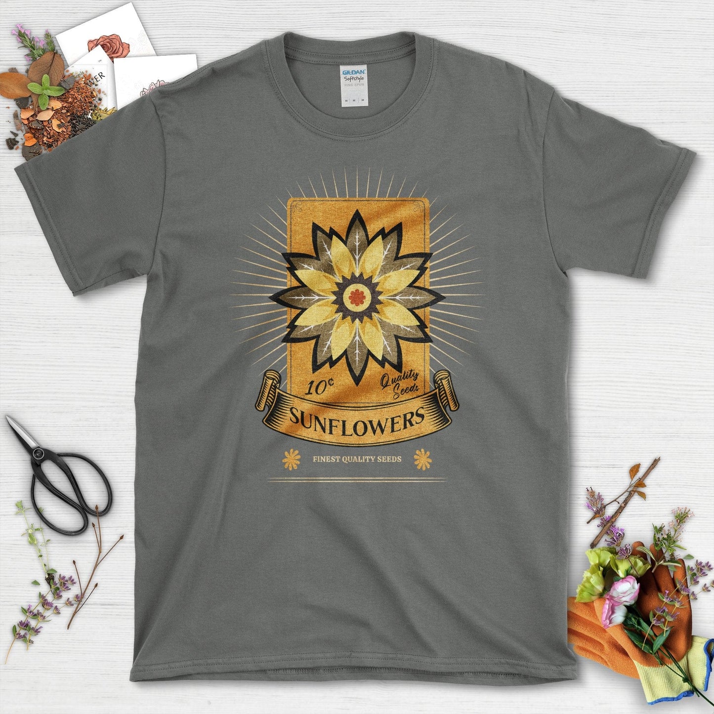 Sunflowers Quality Seeds T-Shirt Charcoal / S T-Shirt