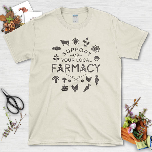 Support Your Local Farmacy T-Shirt Natural / S T-Shirt