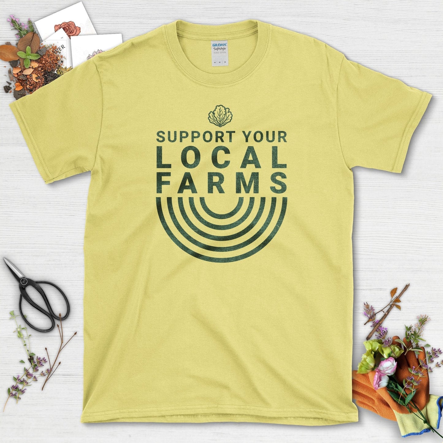 Support Your Local Farms T-Shirt Cornsilk / S T-Shirt