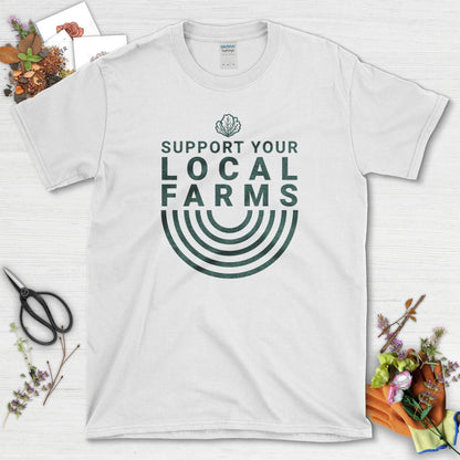 Support Your Local Farms T-Shirt White / S T-Shirt