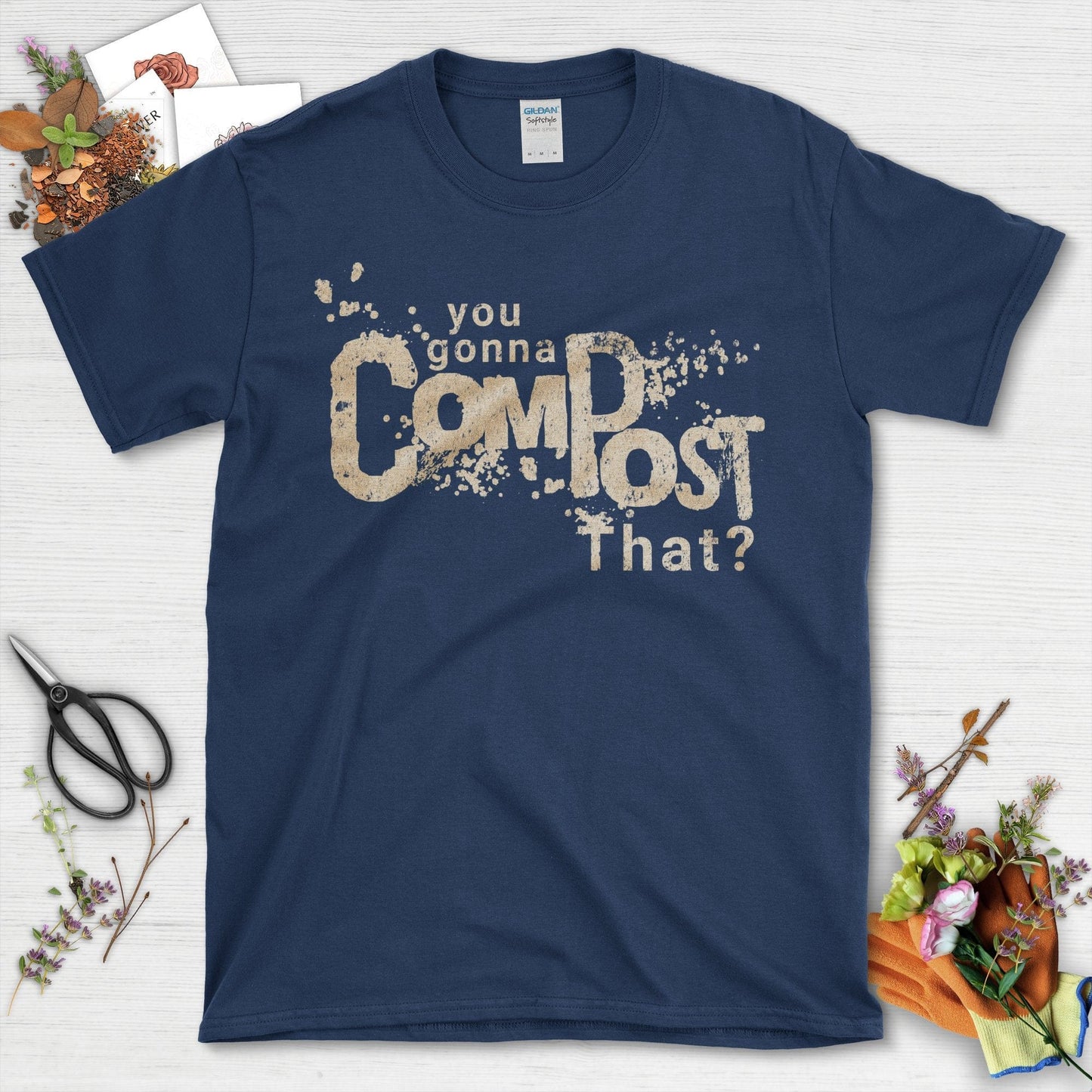 Sustainable Gardening Compost Lover T-Shirt Navy / S T-Shirt