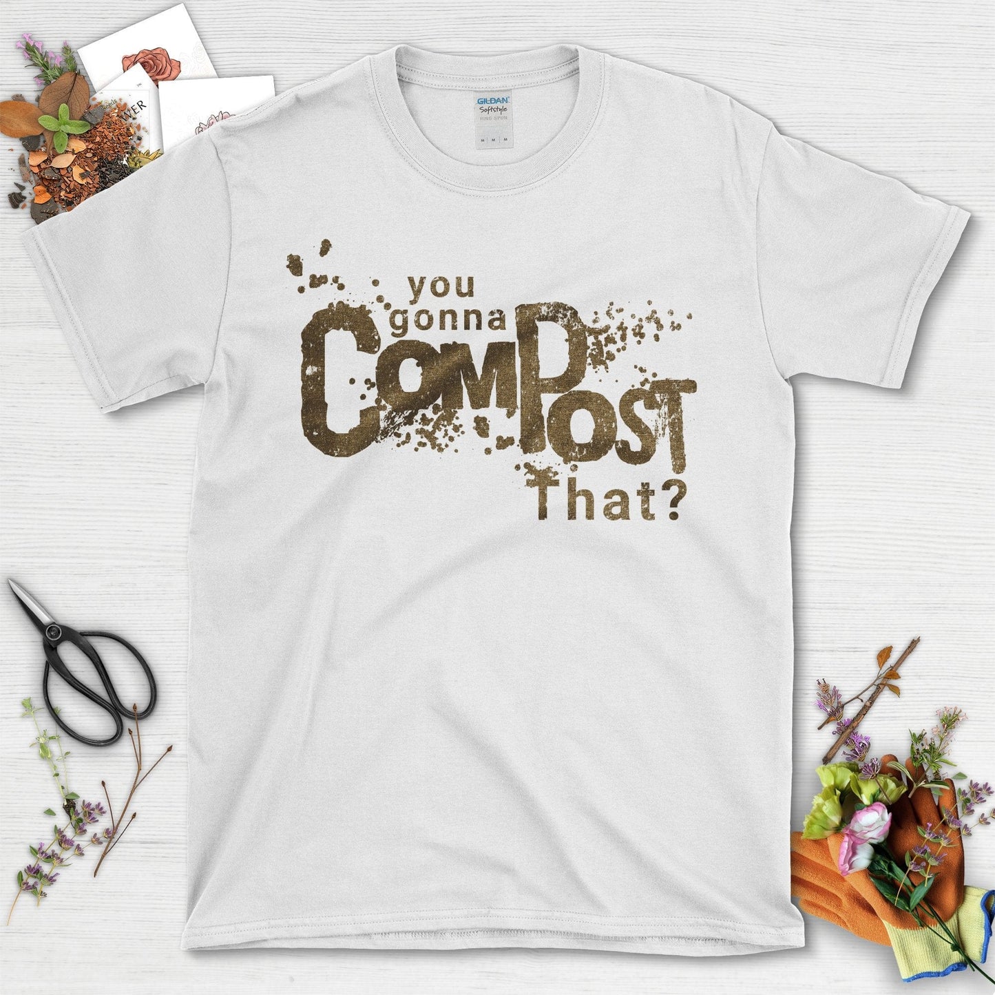 Sustainable Gardening Compost Lover T-Shirt White / S T-Shirt