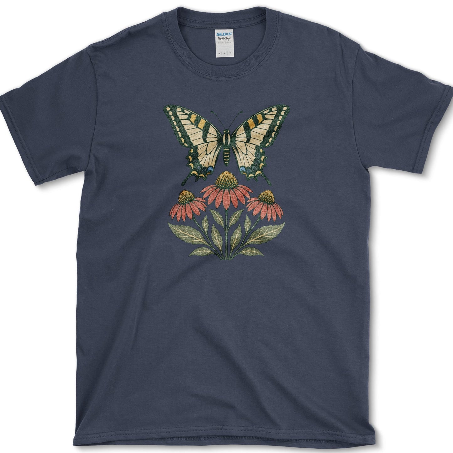 Swallowtail Coneflower T-Shirt S / Navy Essential Tees