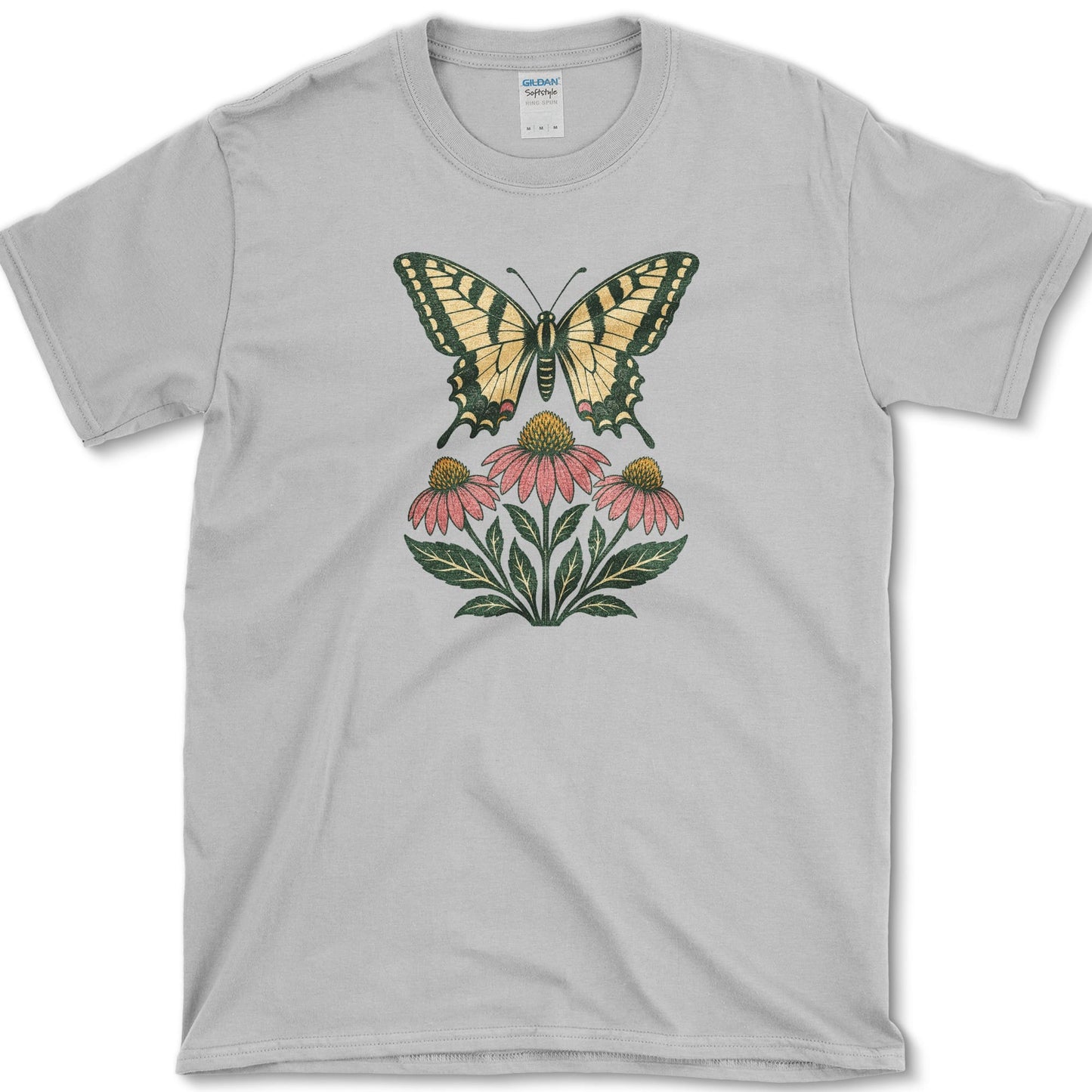 Swallowtail Coneflower T-Shirt S / Sport Grey Essential Tees