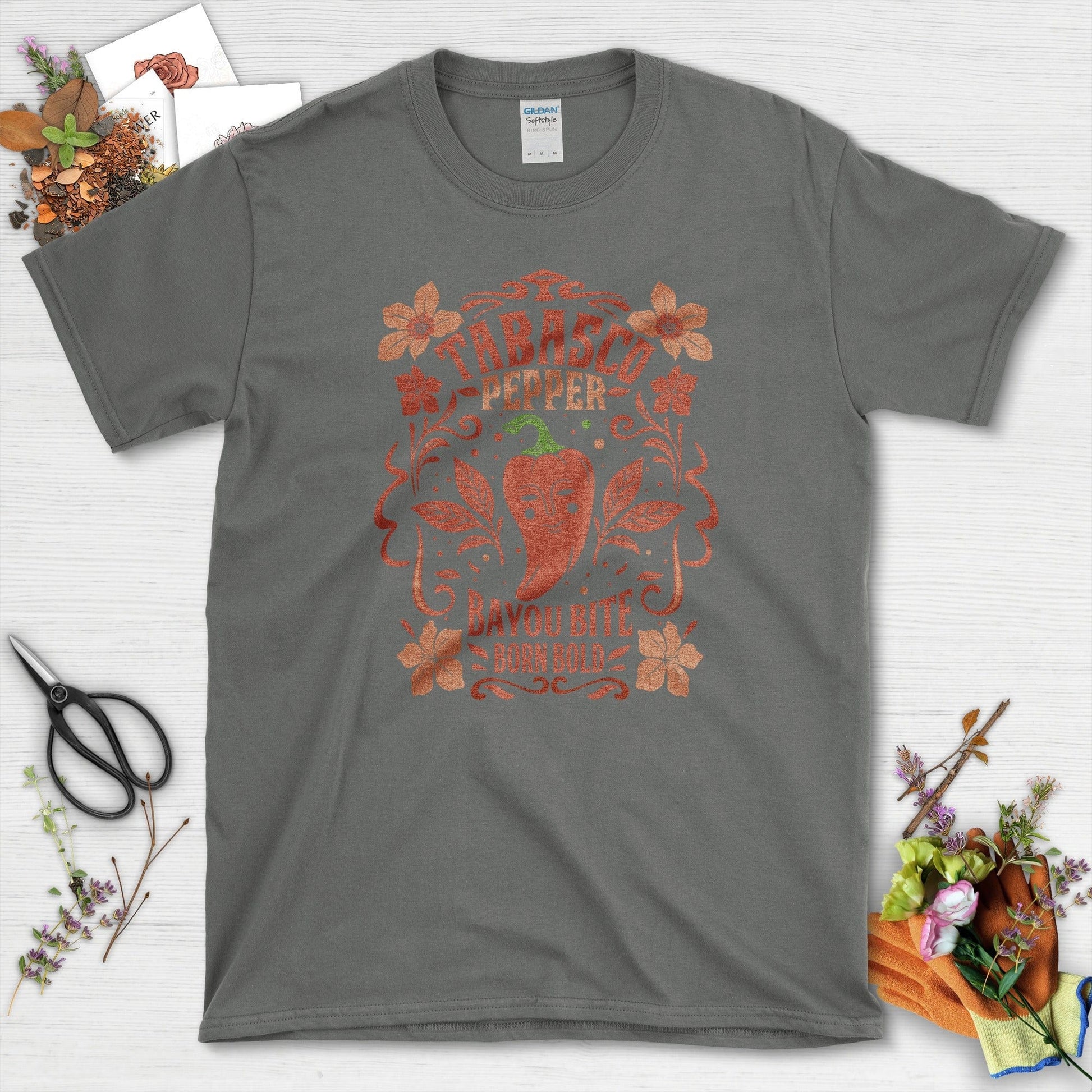 Tabasco Pepper Bayou Bite T-Shirt Charcoal / M Physical Item
