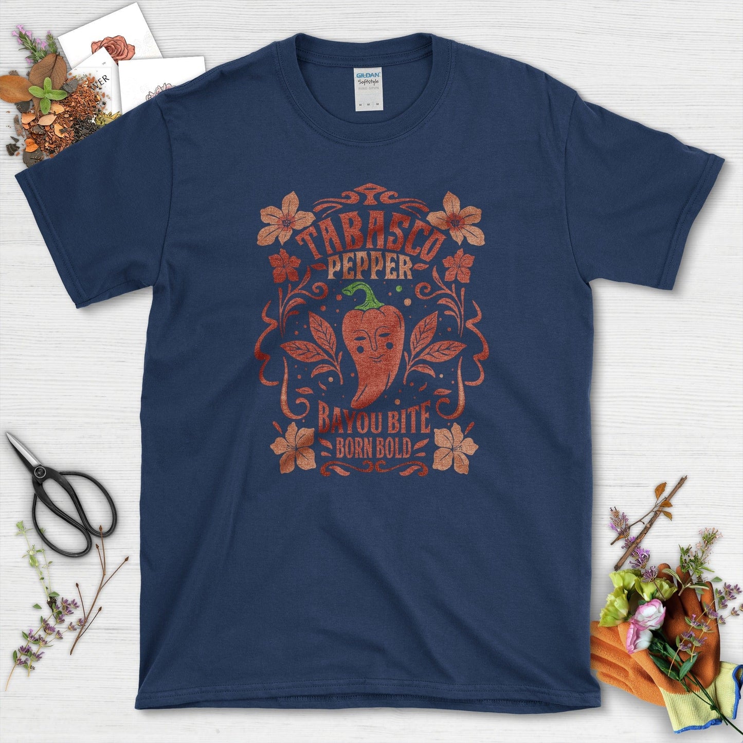 Tabasco Pepper Bayou Bite T-Shirt Navy / M Physical Item